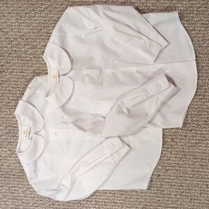 Dennis Uniform Girls Long Sleeve Blouses - White Size 4 - Set of 2